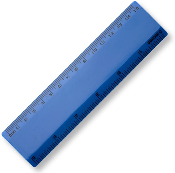 15cm Plastic Ruler - Blue