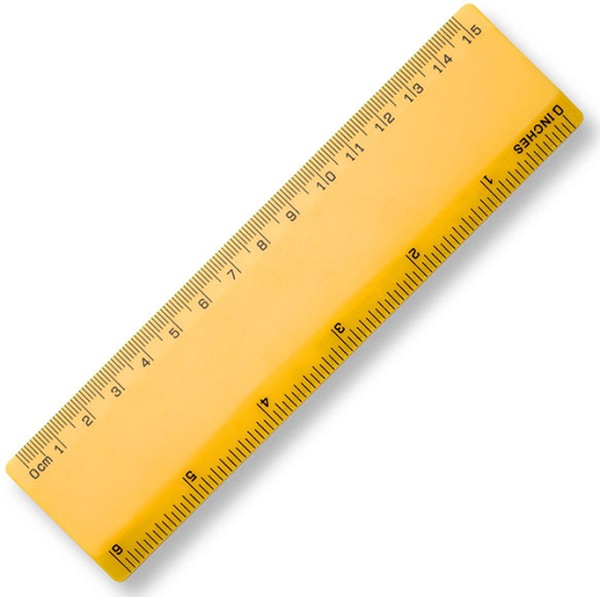 15cm Plastic Ruler - Yellow